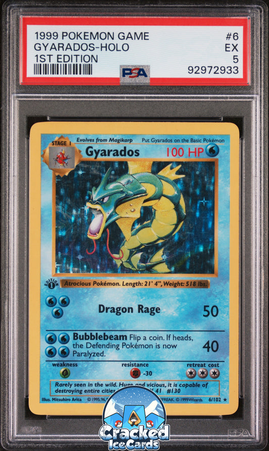 Gyarados 6/102 1st Edition Base Set PSA 5